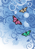 Back Cover - Butterflies With Blue Swirls
