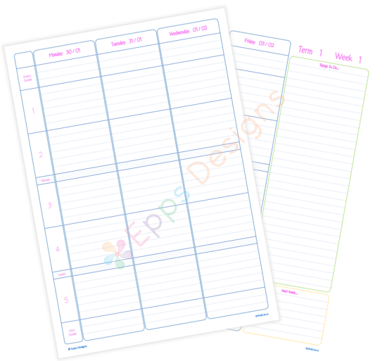 10-Weekly Planner [5 Periods]