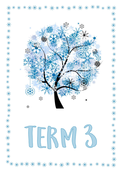 Epps Designs - Customised Teacher Diaries : Term Title Page - Four Seasons  Trees